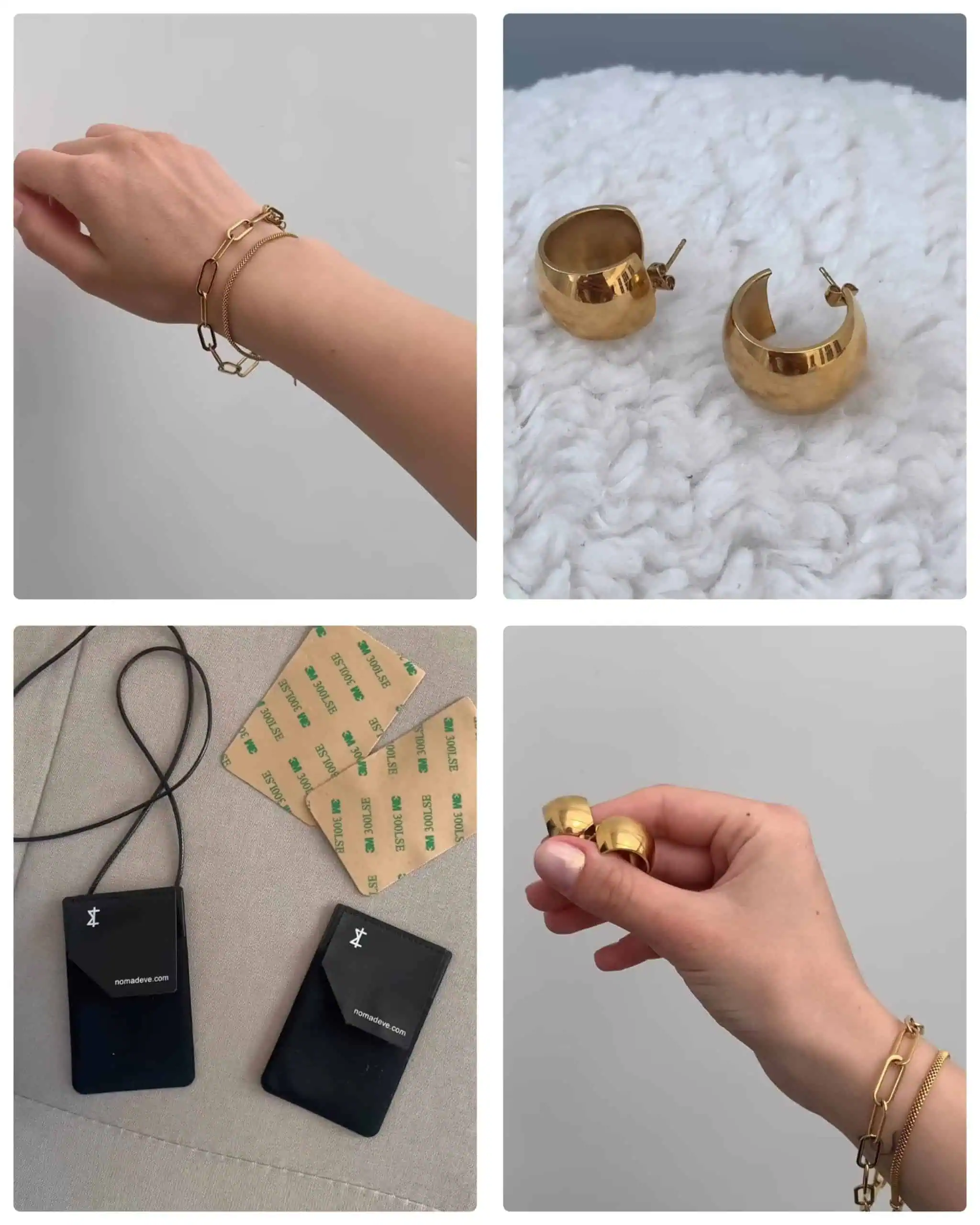 Sum of I gold jewellery and reusable pouch