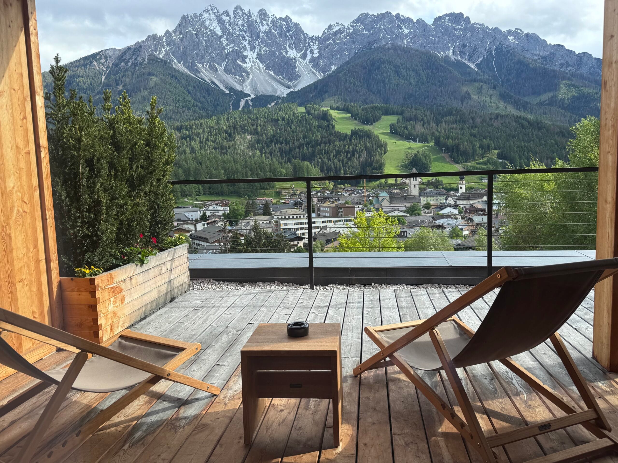 Balcony view of the mountains