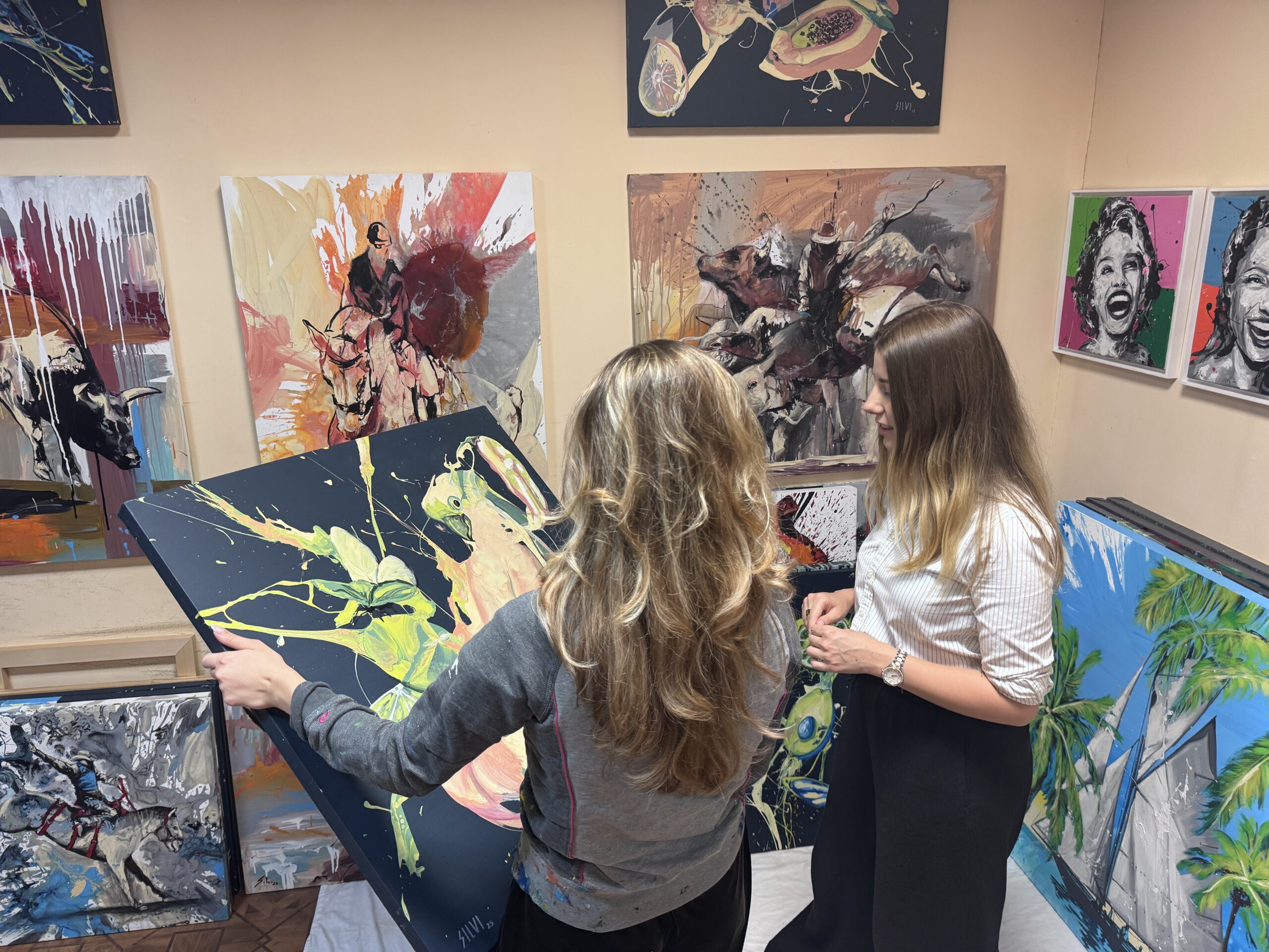 SILVI The Artist and Velena Nikolova in the studio