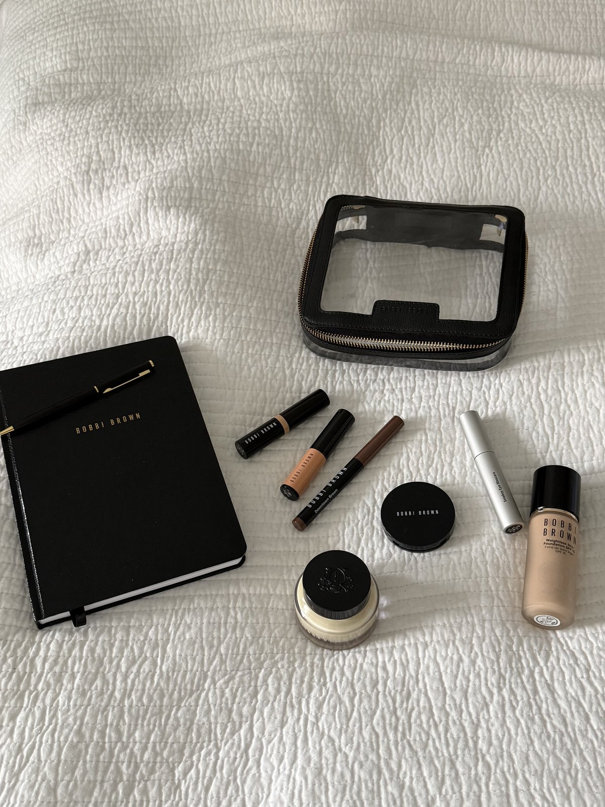 Bobbi Brown makeup PR flatlay by Velena Lifestyle