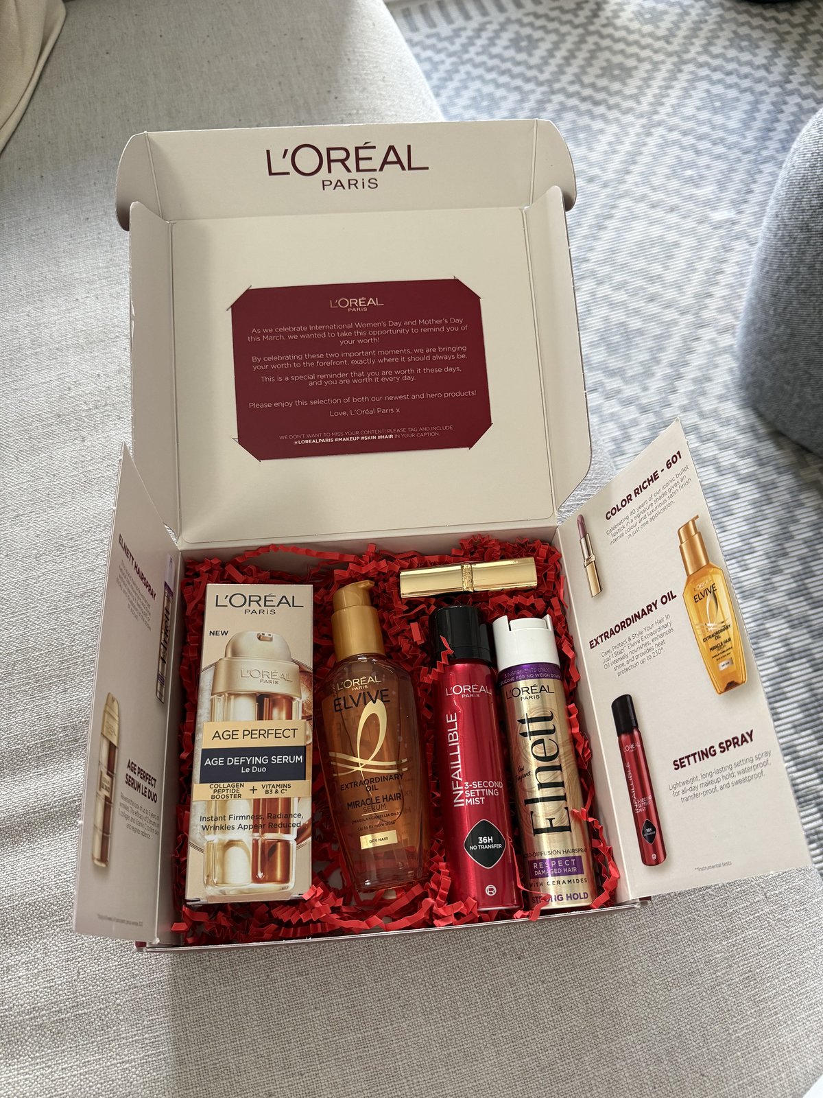 L'Or&eacute;al Paris PR package received by Velena Lifestyle