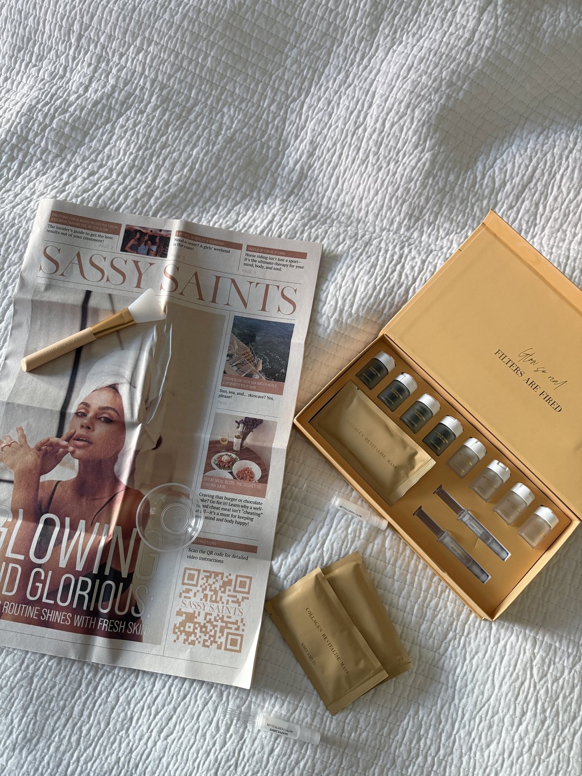 Sassy Saints skincare kit gifted to Velena Lifestyle