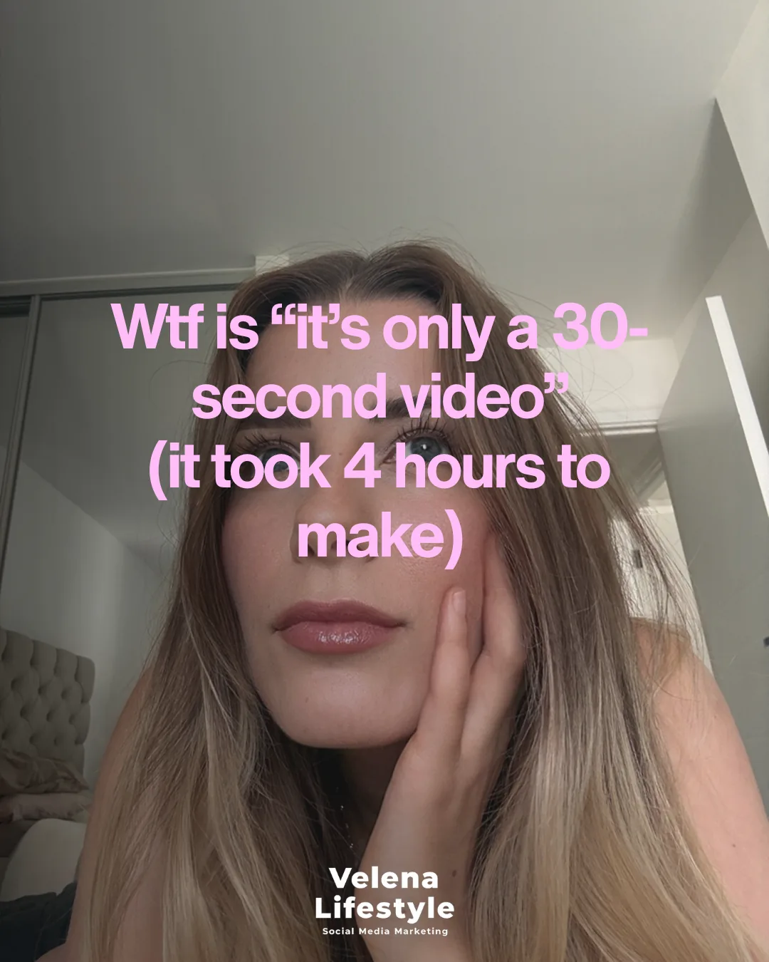 UGC creator meme: 30 second video hours of work