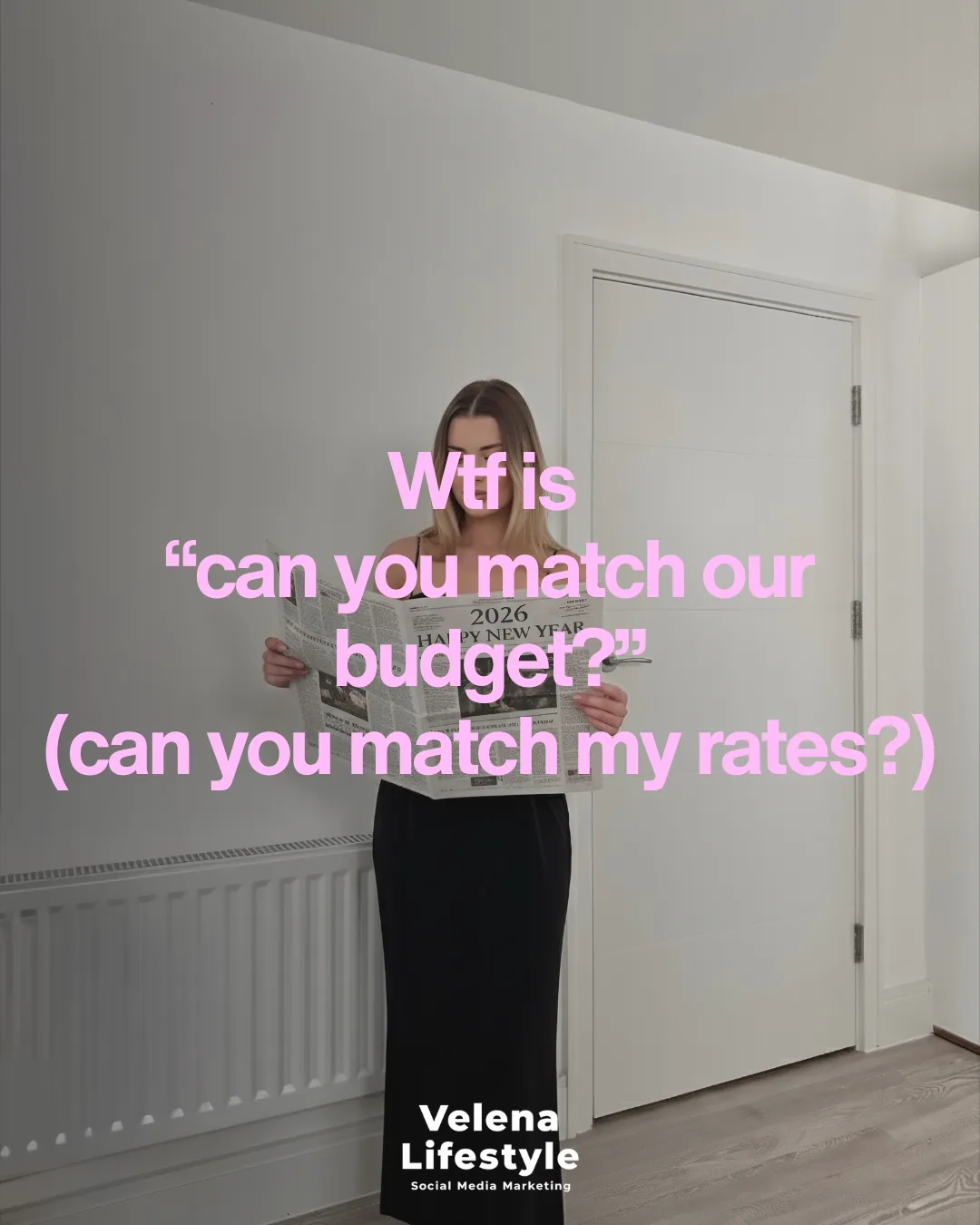 UGC creator meme: match our budget rate pressure