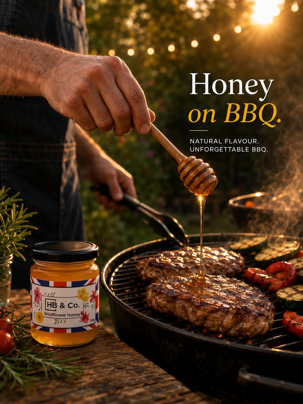Honey on BBQ, ad creative by Velena Lifestyle