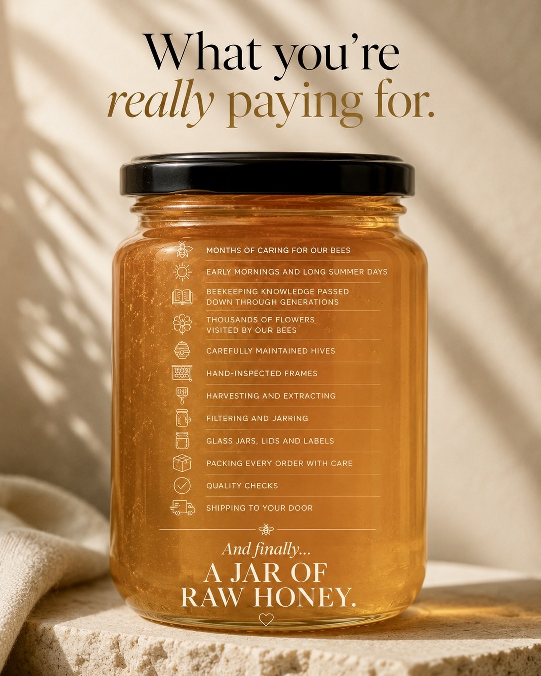 What you are really paying for, ad creative by Velena Lifestyle