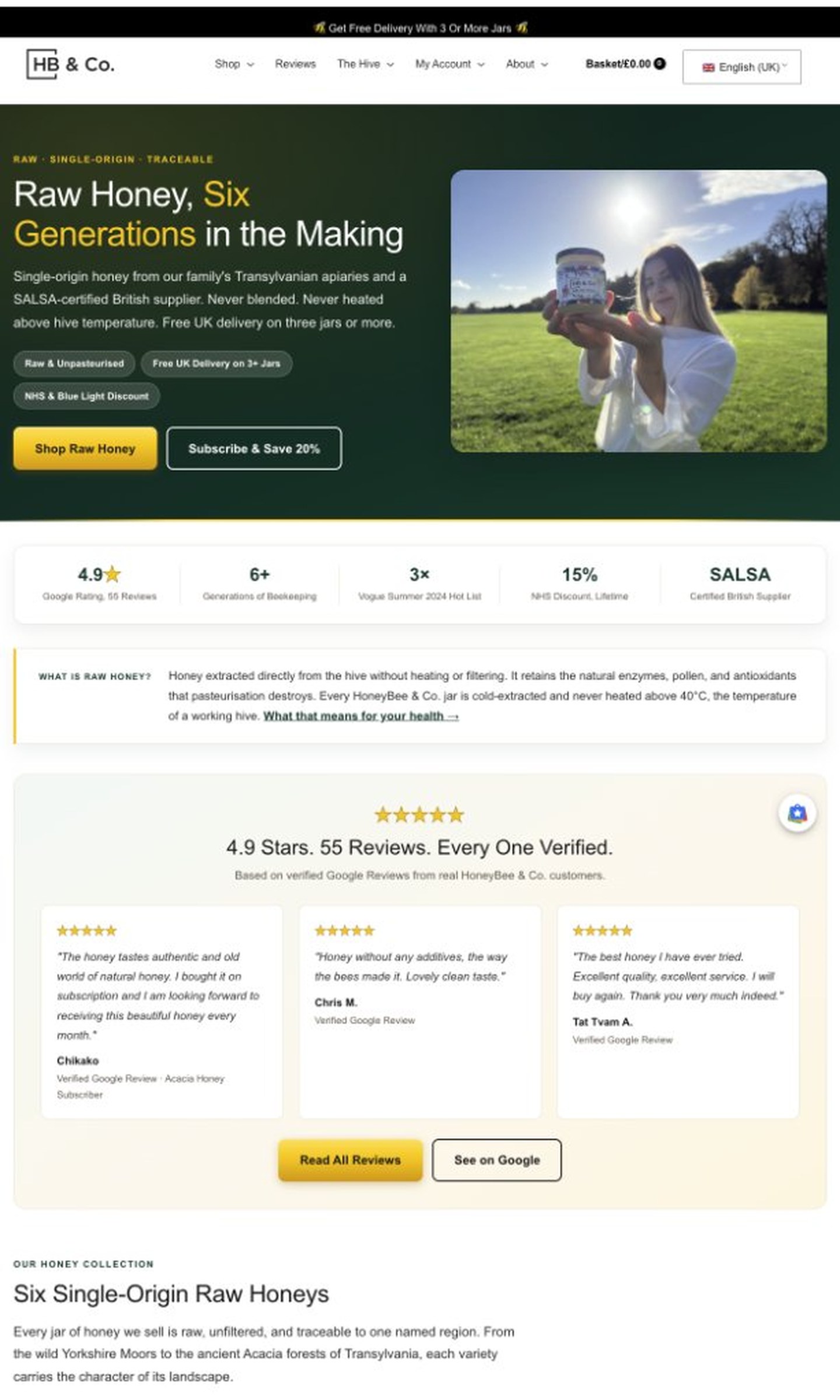 The HoneyBee and Co. raw honey shop, a WooCommerce subscription store