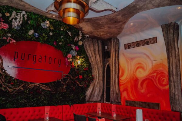 An interior detail of Purgatory Bar