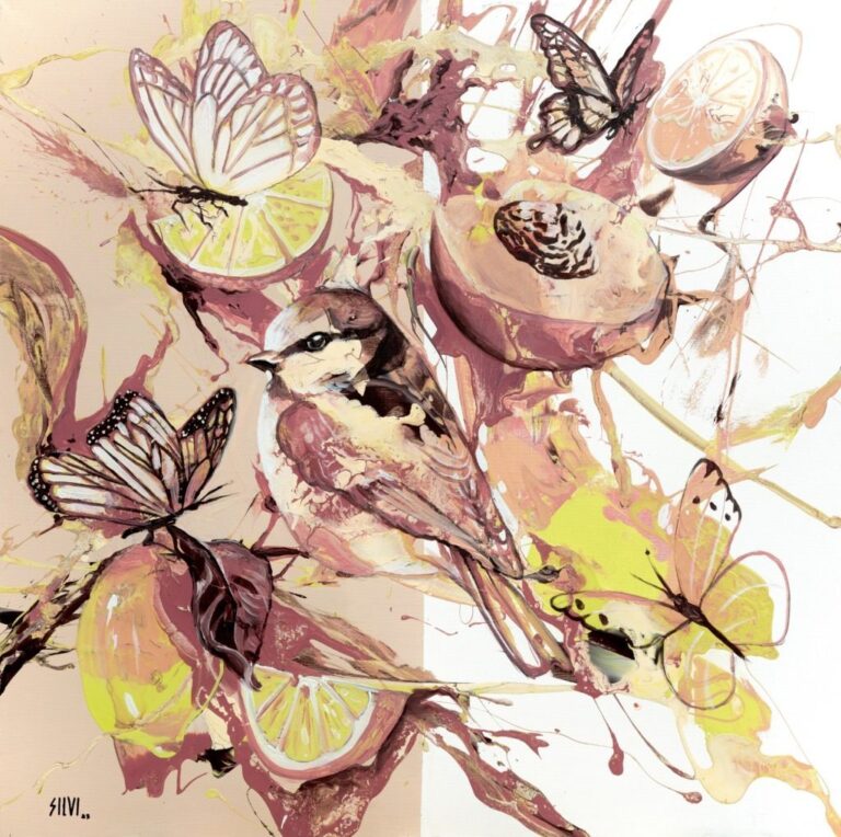 Camouflage, a painting by Silvi from the Liquid Bloom series