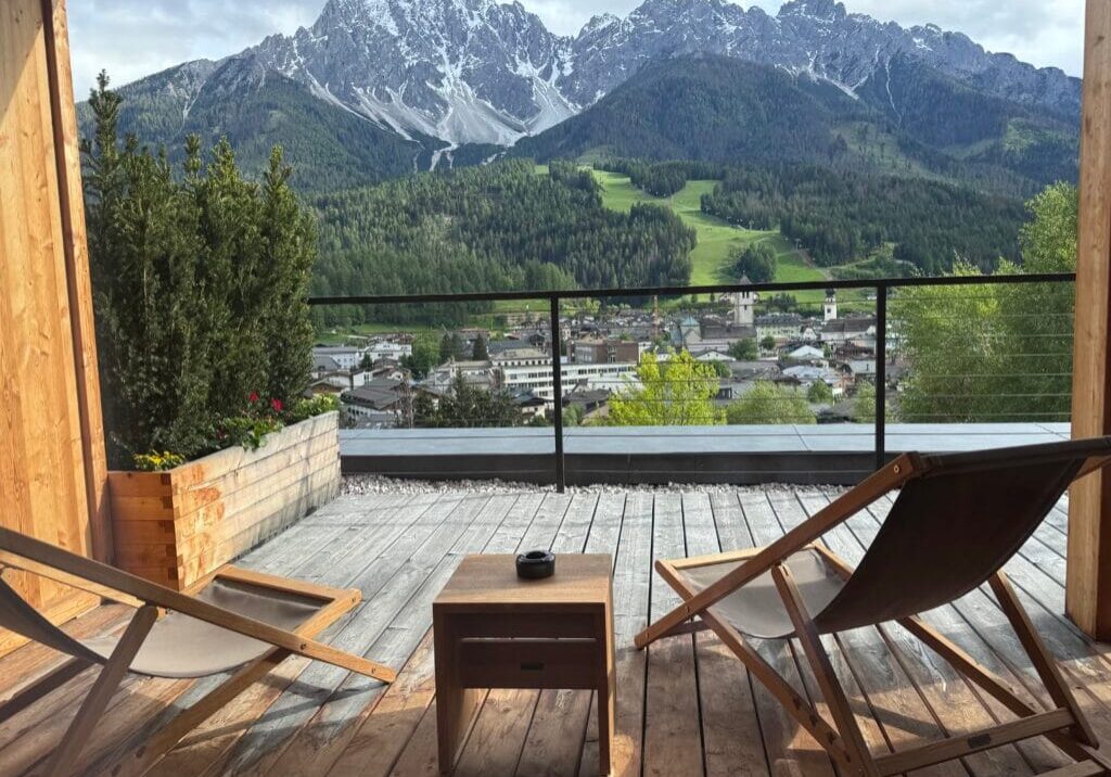 Balcony View Balcony view of the mountains at Leitlfhof Hotel Balcony view of the mountains at Leitlfhof Hotel